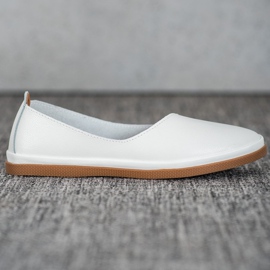 Zapatos VINCEZA de piel sin cordones blanco 2
