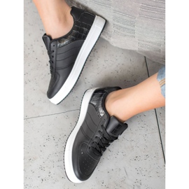 SHELOVET Zapatos con estilo en la plataforma negro 2