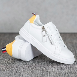 SHELOVET Calzado deportivo con cremallera decorativa blanco 4