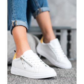 SHELOVET Calzado deportivo con cremallera decorativa blanco 2
