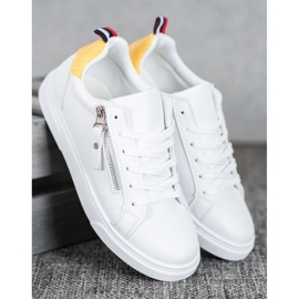 SHELOVET Calzado deportivo con cremallera decorativa blanco 1