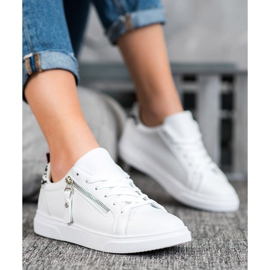 SHELOVET Calzado deportivo con cremallera decorativa blanco 5