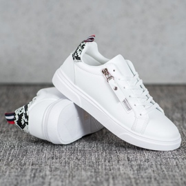 SHELOVET Calzado deportivo con cremallera decorativa blanco 4