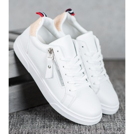 SHELOVET Calzado deportivo con cremallera decorativa blanco 3