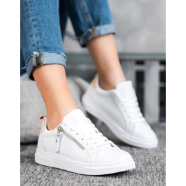 SHELOVET Calzado deportivo con cremallera decorativa blanco 1
