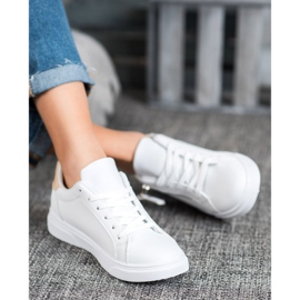 SHELOVET Calzado deportivo con cremallera decorativa blanco 2