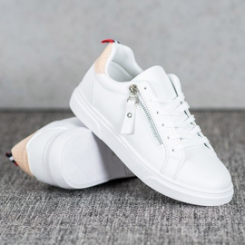 SHELOVET Calzado deportivo con cremallera decorativa blanco 4