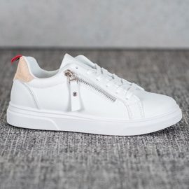 SHELOVET Calzado deportivo con cremallera decorativa blanco 5