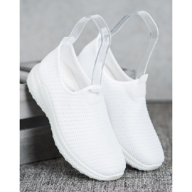 SHELOVET Slipons calados blanco 3