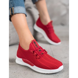 SHELOVET Zapatos Calados Rojos 5