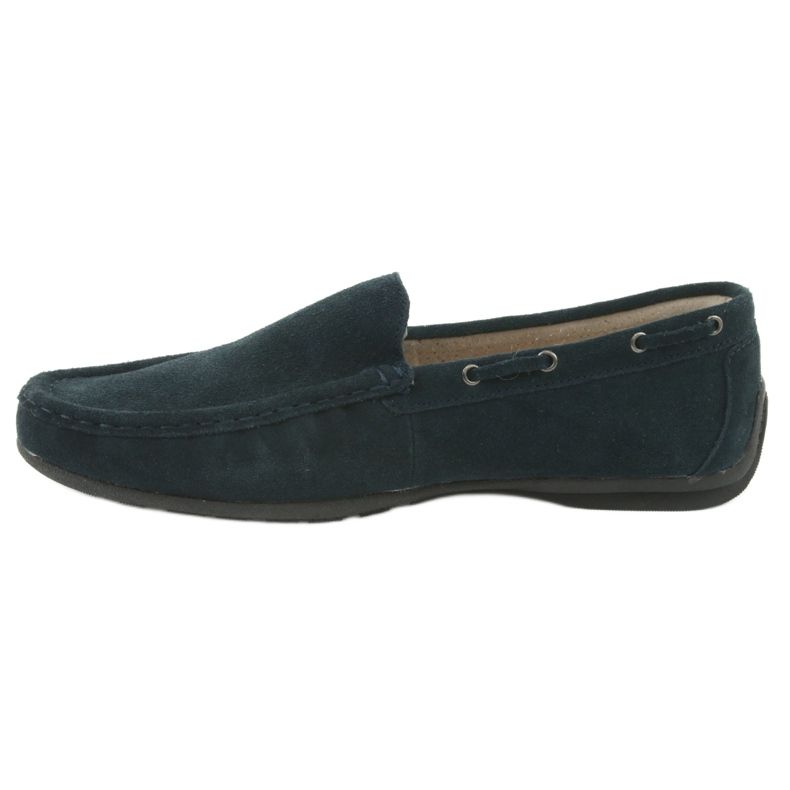 American Club Mocasines de cuero. Gamuza marina azul americano jk02 2