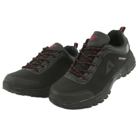 Calzado deportivo softshell impermeable American Club HL02 negro rojo gris 3