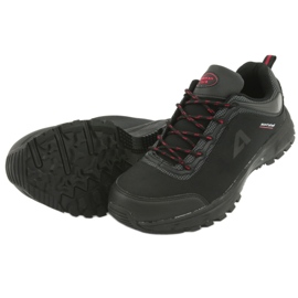 Calzado deportivo softshell impermeable American Club HL02 negro rojo gris 5