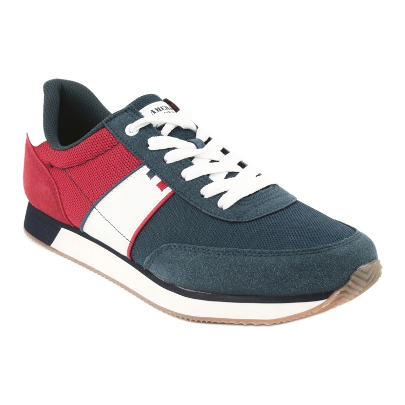 Zapatillas deportivas de hombre American club FH07 blanco rojo azul marino 1 Zapatillas deportivas de hombre American club FH07 blanco rojo azul marino 1
