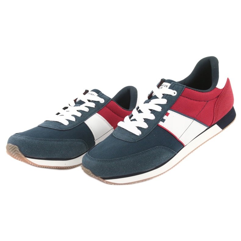 Zapatillas deportivas de hombre American club FH07 blanco rojo azul marino 3 Zapatillas deportivas de hombre American club FH07 blanco rojo azul marino 3