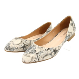 Bailarinas con estampado animal Sergio Leone BL611 marrón gris 3