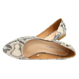 Bailarinas con estampado animal Sergio Leone BL611 marrón gris 5