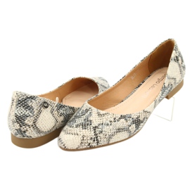 Bailarinas con estampado animal Sergio Leone BL611 marrón gris 4