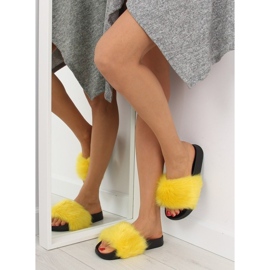 Amarillo CK107P Zapatillas de piel amarillas 4
