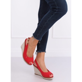 Sandalias de cuña rojas R132P Rojo 1