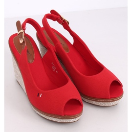 Sandalias de cuña rojas R132P Rojo 2