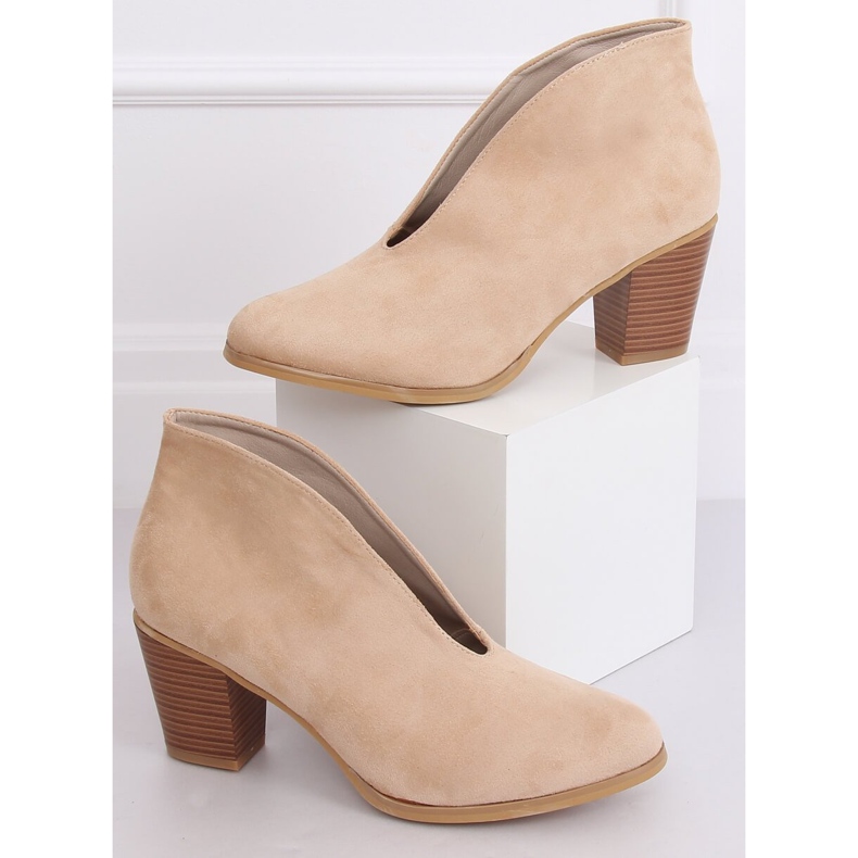 Botas de transición con una hendidura beige NS128P Beige 1
