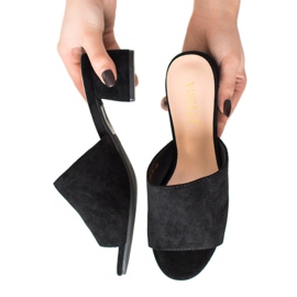Zapatillas de ante en el poste VINCEZA negro 5