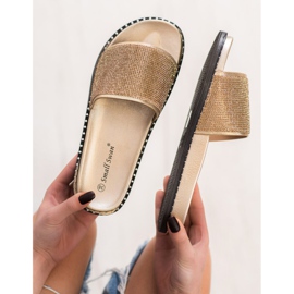 SHELOVET Zapatillas de moda con circonita cúbica amarillo 1
