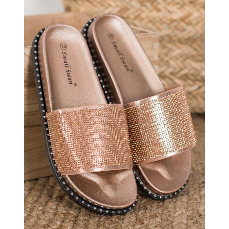 SHELOVET Zapatillas de moda con circonita cúbica amarillo 2