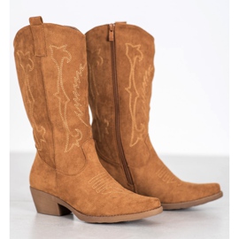 Seastar Vaqueras altas con un patrón marrón 1 Seastar Vaqueras altas con un patrón marrón 1