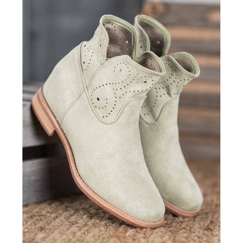 Seastar Botas con patrón calado verde 1 Seastar Botas con patrón calado verde 1