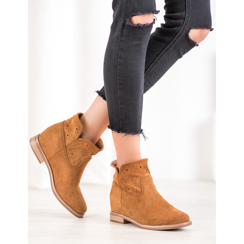 Seastar Botas con patrón calado marrón 2