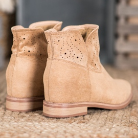 Seastar Botas con patrón calado marrón 3