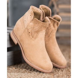 Seastar Botas con patrón calado marrón 4