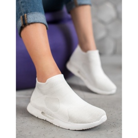 SHELOVET Zapatos sin cordones textiles blanco 4