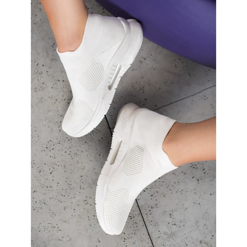 SHELOVET Zapatos sin cordones textiles blanco 1