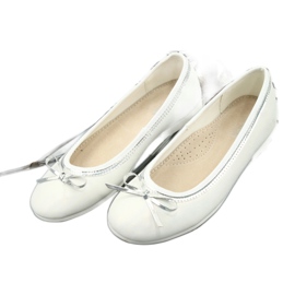Bailarinas con lazo blanco perla American Club GC29 / 19 multicolor 2