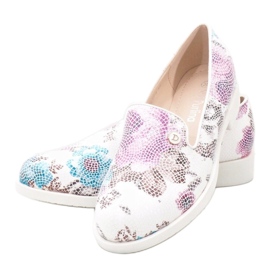 Zapatos de jazz blancos clásicos con flores ZQ630-3 multicolor 3