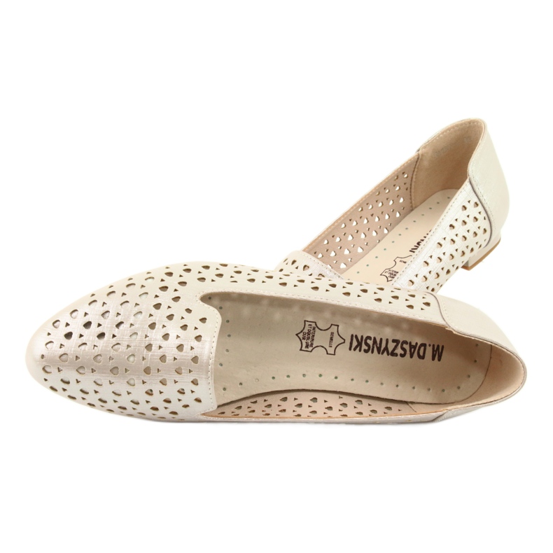 M.Daszyński Lords bailarinas doradas Daszyński SA151 marrón gris 5