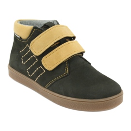 Botas de piel con velcro Mazurek 1341 negro multicolor amarillo 1