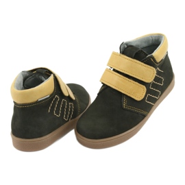 Botas de piel con velcro Mazurek 1341 negro multicolor amarillo 4