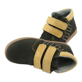 Botas de piel con velcro Mazurek 1341 negro multicolor amarillo 6