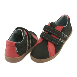 Mazurek 1235 zapatos para niños con velcro negro/rojo 5