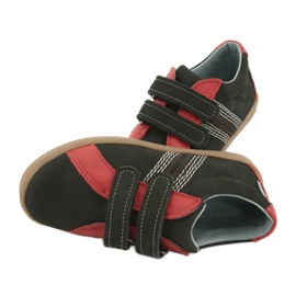 Mazurek 1235 zapatos para niños con velcro negro/rojo 6