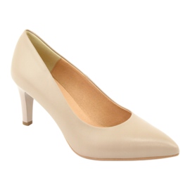 Espinto 990/25 bombas de cuero en el pilar beige 1