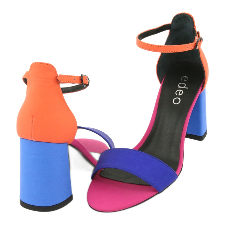 Sandalias mujer rosa zafiro naranja Edeo 3367 azul rosado 3