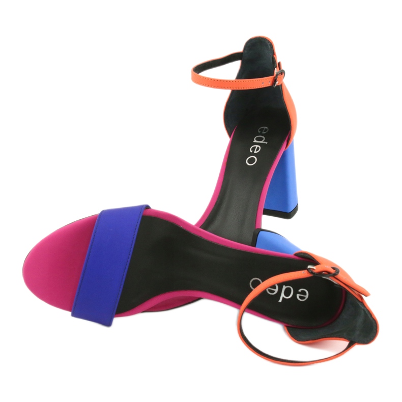 Sandalias mujer rosa zafiro naranja Edeo 3367 azul rosado 4