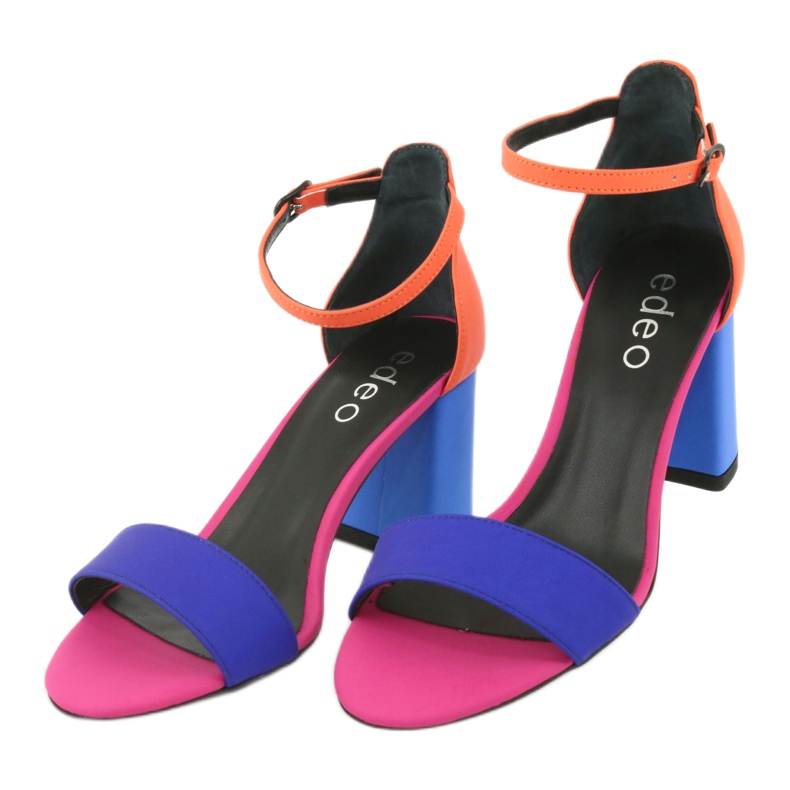 Sandalias mujer rosa zafiro naranja Edeo 3367 azul rosado 2