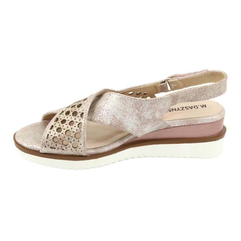 M.Daszyński Sandalias rosa metalizado Daszyński 1838 rosado gris 2