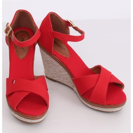 Sandalias de cuña rojas R133P Rojo 2